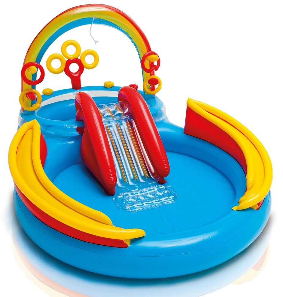 INTEX Rainbow Play Pool Centre For Kids 9ft 9in x 6ft 4in x 4ft 5in