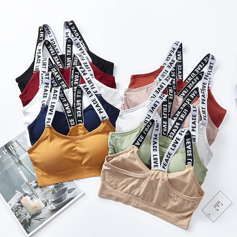 Elegance Home Pack Of 3 Printed Straps  Sports Bra For Girls 0321-6
